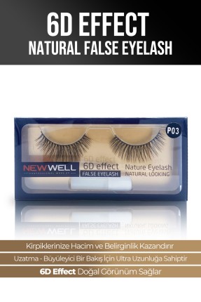6D Effect Natural False Eyelash P03 -Takma Kirpik Thumbnail