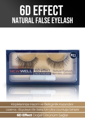 6D Effect Natural False Eyelash P03 - 1