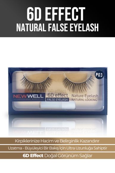 6D Effect Natural False Eyelash P03 -Takma Kirpik