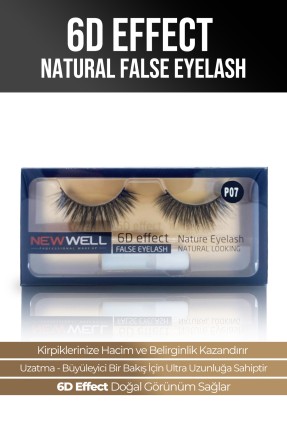 6D Effect Natural False Eyelash P07 -Takma Kirpik Thumbnail