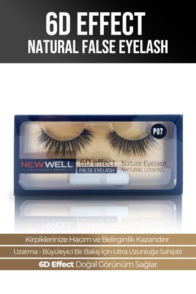 6D Effect Natural False Eyelash P07 -Takma Kirpik