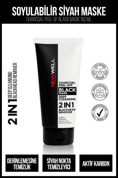 Charcoal Peel-Of Black Mask | Soyulabilir Siyah Maske 150 ML - 1