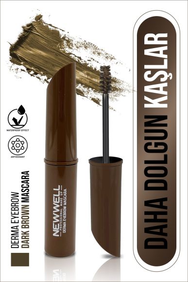Derma Eyebrow Mascara Dark Brown | Kaş Maskarası Koyu Kahve - 1
