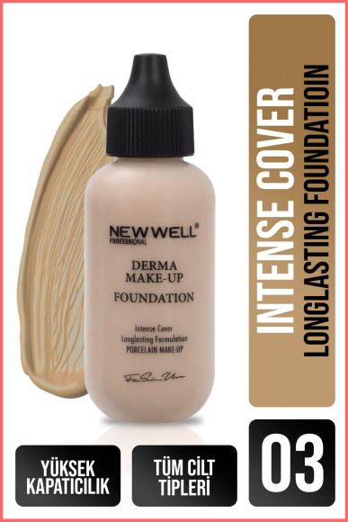 Derma Makeup Fondöten - Intense Cover Longlasting 03 -Fondöten - Foundation