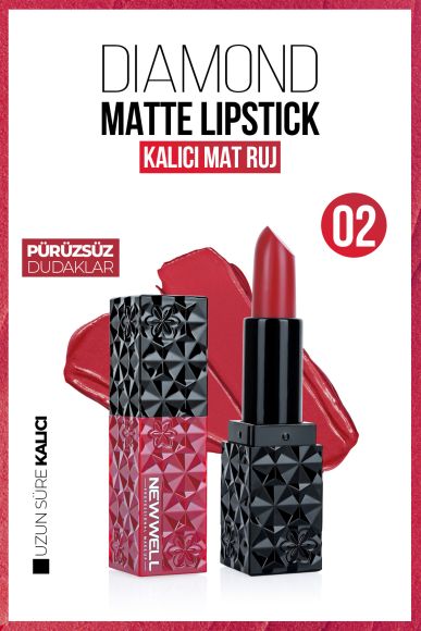 Diamond Matte Lipstick 02| Gün Boyu Kalıcı - 1