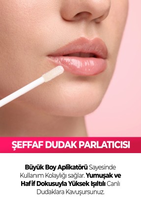 Transparent Lipgloss 01-Şeffaf Dudak Parlatıcısı 8 ML - 4