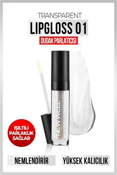 Transparent Lipgloss 01-Şeffaf Dudak Parlatıcısı 8 ML - 2