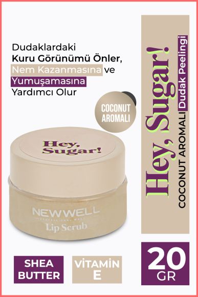 Hey Sugar! Hindistan Ceviz Aromalı Dudak Peelingi 20gr - 2