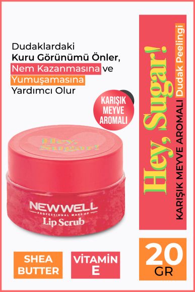 Hey Sugar! Karışık Meyve Aromalı Dudak Peelingi 20gr - 2