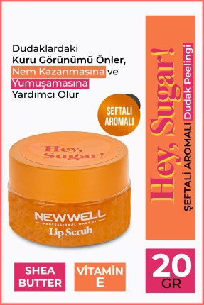 Hey Sugar! Şeftali Aromalı Dudak Peelingi 20gr -Dudak Bakımı Thumbnail