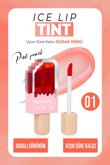 Ice Lip Tint Pink Peach 01 6 ML - 1