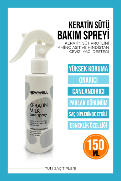 Keratin Sütü Bakım Spreyi (Canlı ve Parlak Görünüm) 150ML -Fön Suyu