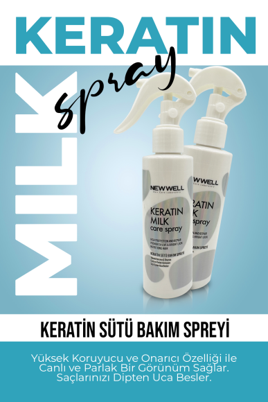 Keratin Sütü Bakım Spreyi (Canlı ve Parlak Görünüm) 150ML -Fön Suyu