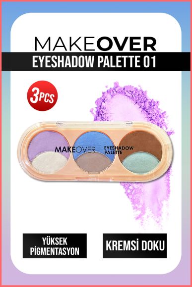 Makeover Eyeshadow Palette 3pcs No:01 -Göz Farı