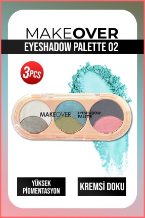 Makeover Eyeshadow Palette 3pcs No:02 -Göz Farı Thumbnail