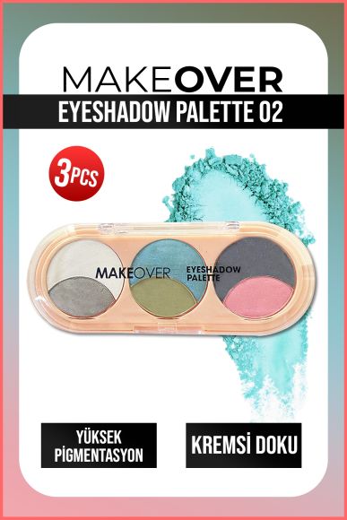 Makeover Eyeshadow Palette 3pcs No:02 -Göz Farı