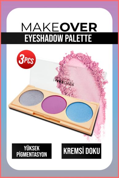 Makeover Eyeshadow Palette 3pcs No:07 -Göz Farı