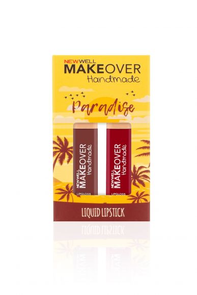 Makeover Handmade 2'li Liquid Lipstick - Paradise - 4ml -Ruj - Lipstick