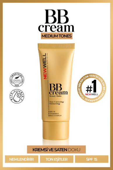 Medium Tones BB Cream Beauty Balm | Nemlendirici ve Ton Eşitleyici 30 ML - 1