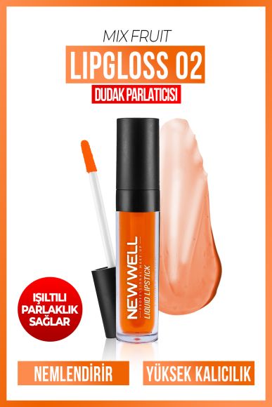 Mix Fruit Lipgloss 02-Karışık Meyve Aromalı Dudak Parlatıcısı 8 ML - 2