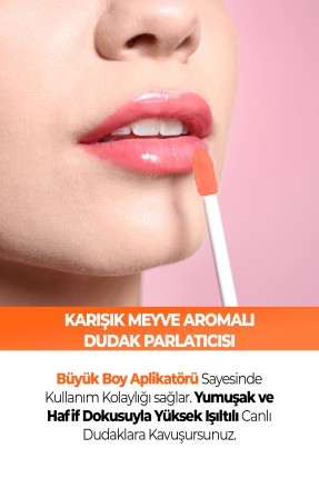 Mix Fruit Lipgloss 02-Karışık Meyve Aromalı Dudak Parlatıcısı 8 ML - 3