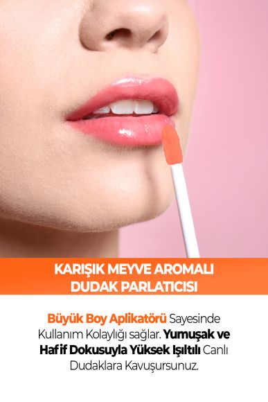 Mix Fruit Lipgloss 02-Karışık Meyve Aromalı Dudak Parlatıcısı 8 ML - 3