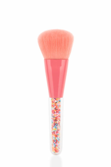 Pembe Bronzer ve Pudra Fırçası - 1