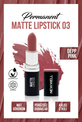 Permanent Matte Lipstick 03 Deep Pink | Uzun Süre Kalıcı - 2