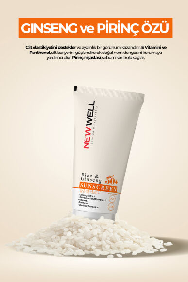 Rice & Ginseng Sunscreen Spf50+ | Pirinç Özlü Güneş Kremi 50 ML - 2